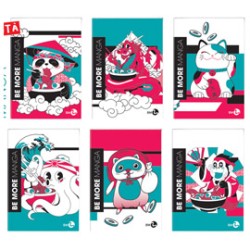 Maxiquaderno alta fogliazione A4 48fg+2 100gr 5mm c/margine Be More Manga BM - Conf da 10 pz.
