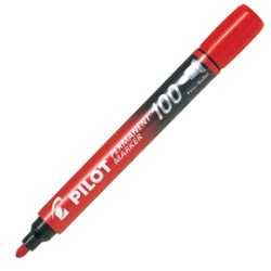 MARCATORE PERMANENTE 100 ROSSO P.TONDA 4.5MM PILOT - Conf da 12 pz.