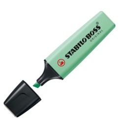 EVIDENZIATORE STABILO BOSS PASTEL Verde Menta 70/116 - Conf da 10 pz.