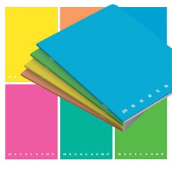Maxiquaderno A4 80gr 40+2fg 4mm Fluo Monocromo Pigna - Conf da 10 pz.