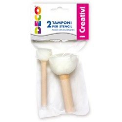 Blister 2 tamponi in spugna per stencil art.06830 DECO