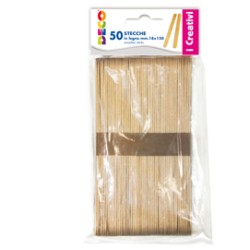 Stecche in legno 50pz dim. 18x150mm DECO