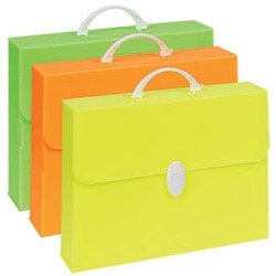 Valigetta polionda Fluo 28x39cm dorso 8cm colori assortiti