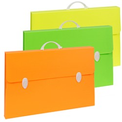 Valigetta polionda Fluo 36,5x56,5cm dorso 5,5cm colori assortiti