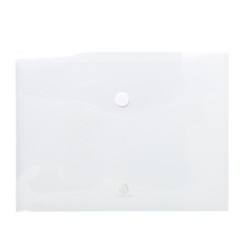Busta a tasca con velcro in pp trasparente f.to 24x32cm per A4 Exacompta - Conf da 5 pz.