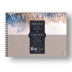 Blocco spiralato 24x32cm 12fg 300gr Watercolour Torchon Fabriano - Conf da 5 pz.