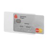 Tasca porta carte di credito argento trasp. 54x87mm RFID Secure Durable - Conf da 3 pz.