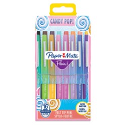 Astuccio 16 colori Candy Pop Pennarello Flair Nylon Papermate