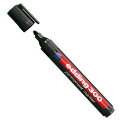 Marcatore permanente 300 punta conica nero Edding - Conf da 10 pz.