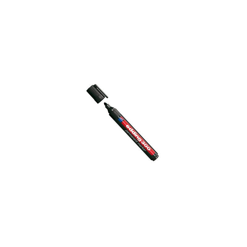 Marcatore permanente 300 punta conica nero Edding - Conf da 10 pz.