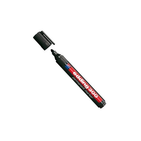 Marcatore permanente 300 punta conica nero Edding - Conf da 10 pz.