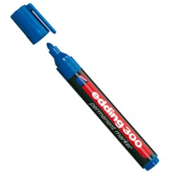 Marcatore permanente 300 punta conica blu Edding - Conf da 10 pz.
