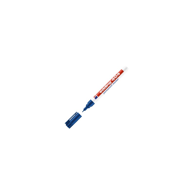 Marcatore permanente extra-fine Edding 404 punta 0,75mm blu - Conf da 10 pz.