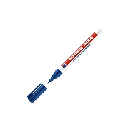 Marcatore permanente extra-fine Edding 404 punta 0,75mm blu - Conf da 10 pz.