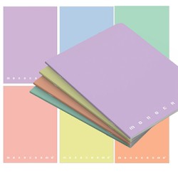 Maxiquaderno A4 80gr 40+2fg 5mm linea Pastel Monocromo Pigna - Conf da 10 pz.