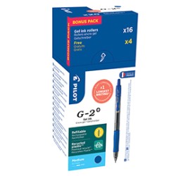 Value pack 16+4 Roller gel scatto G-2 0,7mm blu PILOT