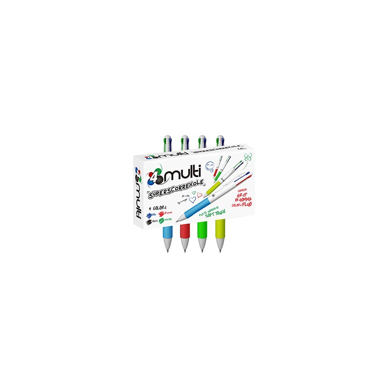 Penna sfera 4 colori 4 Multi 1,00mm OSAMA - Conf da 12 pz.