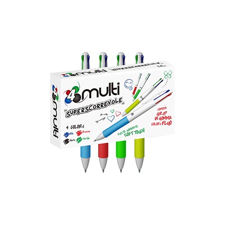 Penna sfera 4 colori 4 Multi 1,00mm OSAMA - Conf da 12 pz.