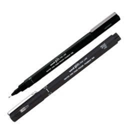 Pin fineliner nero punta 0.2mm Uni Mitsubishi - Conf da 12 pz.