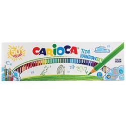 Scatola 50 pastelli Tita Rainbow colori assortiti Carioca