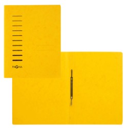 Cartellina gialla in cartone con pressino fermafogli A4 PAGNA - Conf da 25 pz.