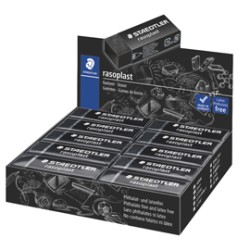 Box 20 gomme Rasoplast 526 B20-9 dim.63x13x23mm nera per matita Staedtler
