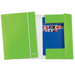 Cartellina c/elastico WOW verde lime 25X35cm - Conf da 5 pz.