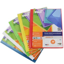 Portalistini personalizzabili Asso Ti 22x30cm 20 buste col.ass. Sei rota - Conf da 20 pz.