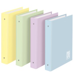 Raccoglitore 4 anelli 30mm 26X32cm colori ass. Pastel One Color Blasetti - Conf da 6 pz.