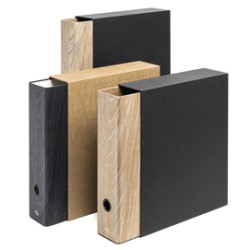 Registratore Colorosa Wood c/custodia dim.23x33cm dorso 8cm col.ass Ri.Plast