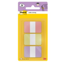 BLISTER 36 Post-it INDEX STRONG 686-3SUN 24,4x38,1mm colori pastello