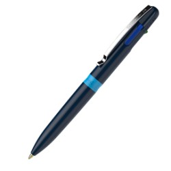 Penna a sfera Take 4 a quattro colori punta M fusto blu Schneider - Conf da 10 pz.