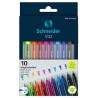 Astuccio 10 penne a sfera Vizz c/cappuccio punta M colori assortiti Schneider