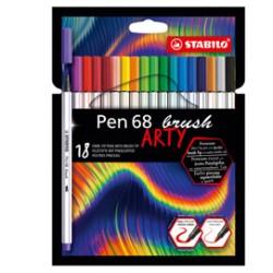 Astuccio 12 pennarelli PEN 68 Brush ARTY Line 568/12 Stabilo