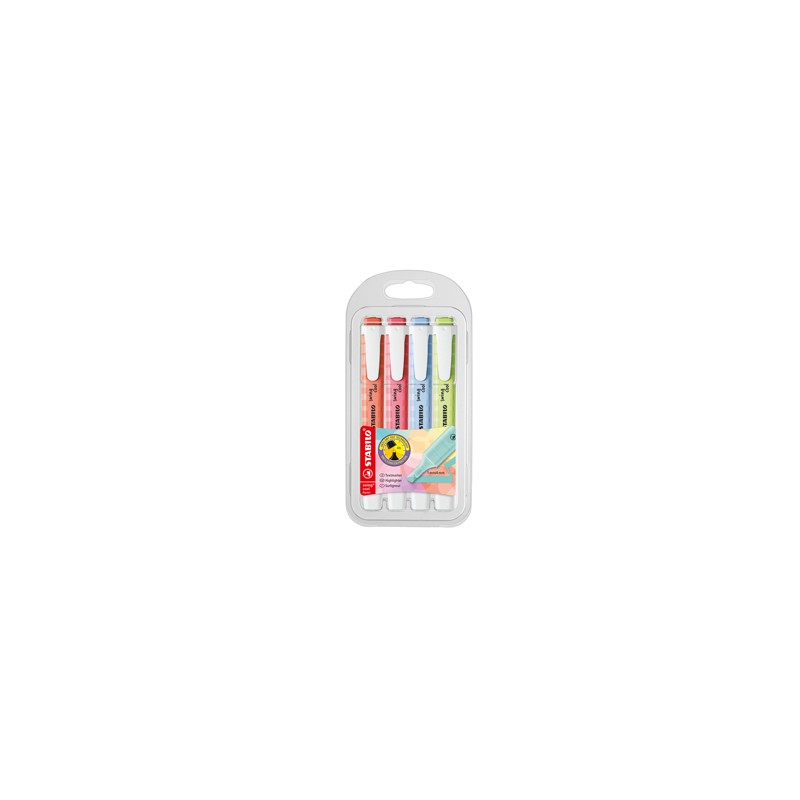 Astuccio 4 colori evidenziatore SWING COOL pastel STABILO 275/4-08-1
