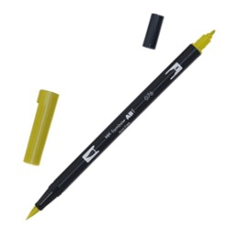 Pennarello Tombow ABT Dual Brush N076 Green Ochre - Conf da 6 pz.