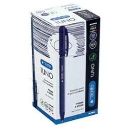 Scatola 50 penna blu Tratto 1 Green punta media 1.0mm