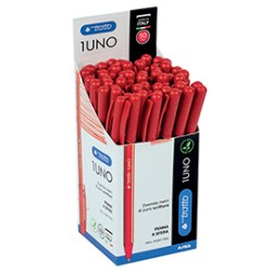 Scatola 50 penna rosso Tratto 1 Green punta media 1.0mm