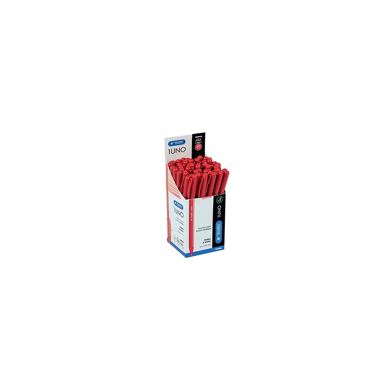 Scatola 50 penna rosso Tratto 1 Green punta media 1.0mm