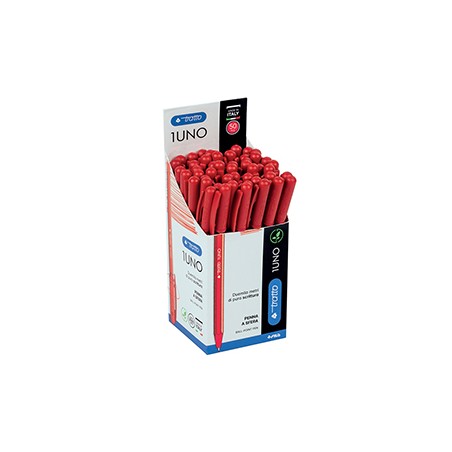 Scatola 50 penna rosso Tratto 1 Green punta media 1.0mm