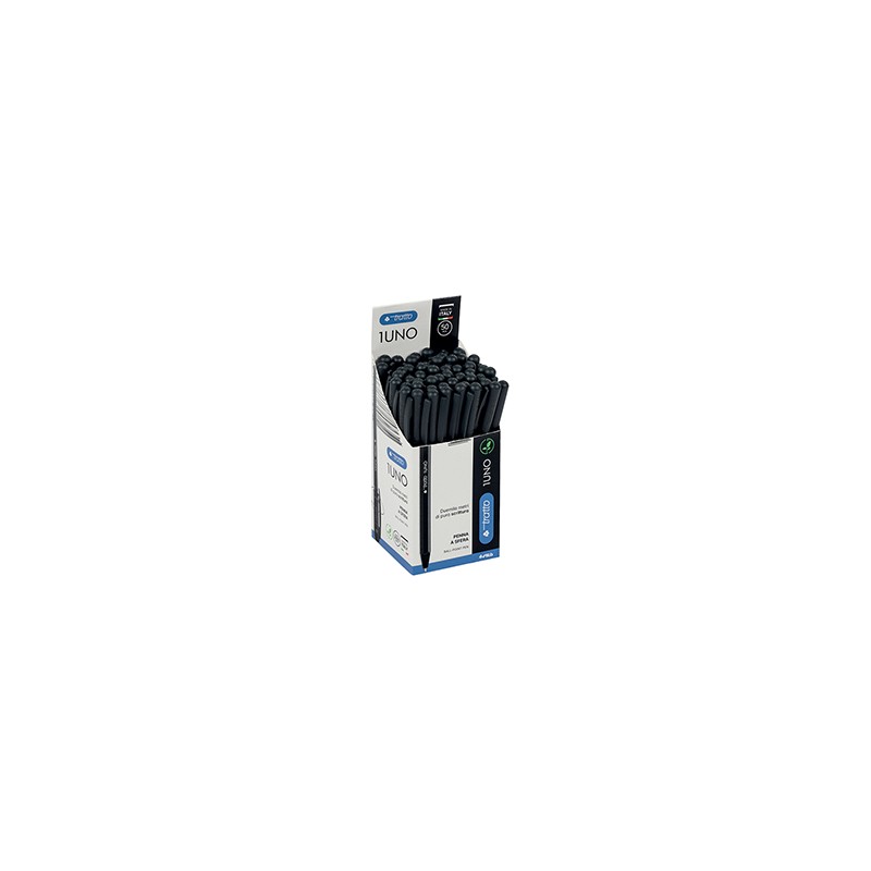 Scatola 50 penna nero Tratto 1 Green punta media 1.0mm