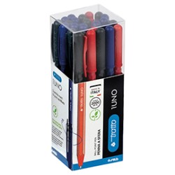 Scatola 24 penna sfera colori assortiti Tratto 1 Green punta media 1.0mm