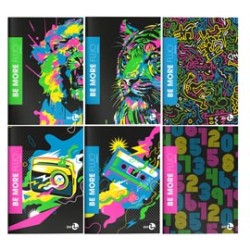 Maxiquaderno A4 36fg+2 100gr rigo di 3a Be More FLUO BM - Conf da 10 pz.