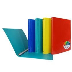 Raccoglitore Garda  22 x 30 cm  4 anelli tondi 16 mm  PP  colori assortiti  Plas - Conf da 12 pz.