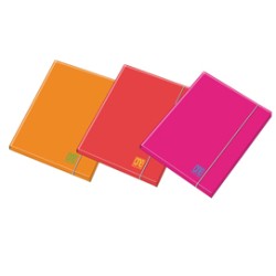 Cartella 3 lembi c/elast. dorso 1cm colori assortiti Fluo One Color Blasetti - Conf da 6 pz.