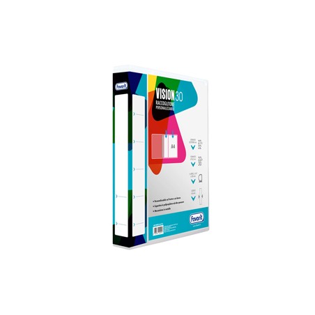 Raccoglitore personalizzabile Vision 22 x 30 cm 4 anelli a D 30 mm dorso 4,5 cm