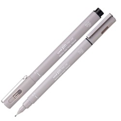 Pin fineliner grigio chiaro punta 0.5mm Uni Mitsubishi - Conf da 12 pz.