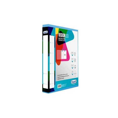 Raccoglitore personalizzabile Vision 22 x 30 cm 4 anelli a D 30 mm dorso 4,5 cm