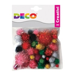 Busta 40 pompon LamE colori assortiti DECO