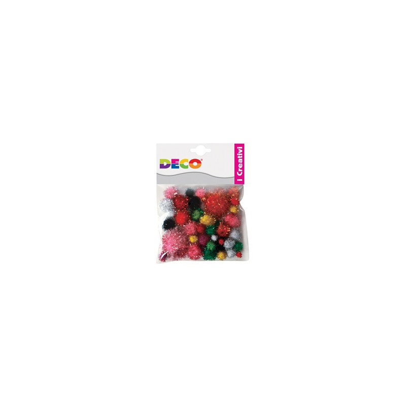 Busta 40 pompon LamE colori assortiti DECO